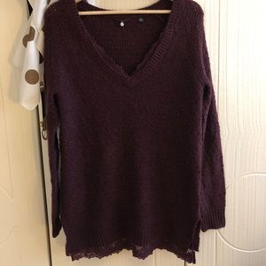 Anthropologie burgundy sweater